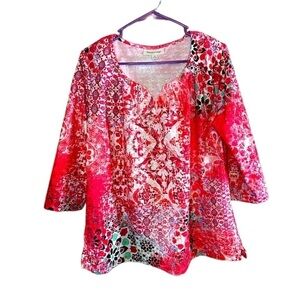 Breckenridge multi print blouse woman’s size M.   A-20
